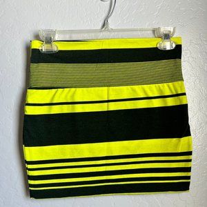 Rue21 | Striped Yellow and Black Mini Skirt, Size Small